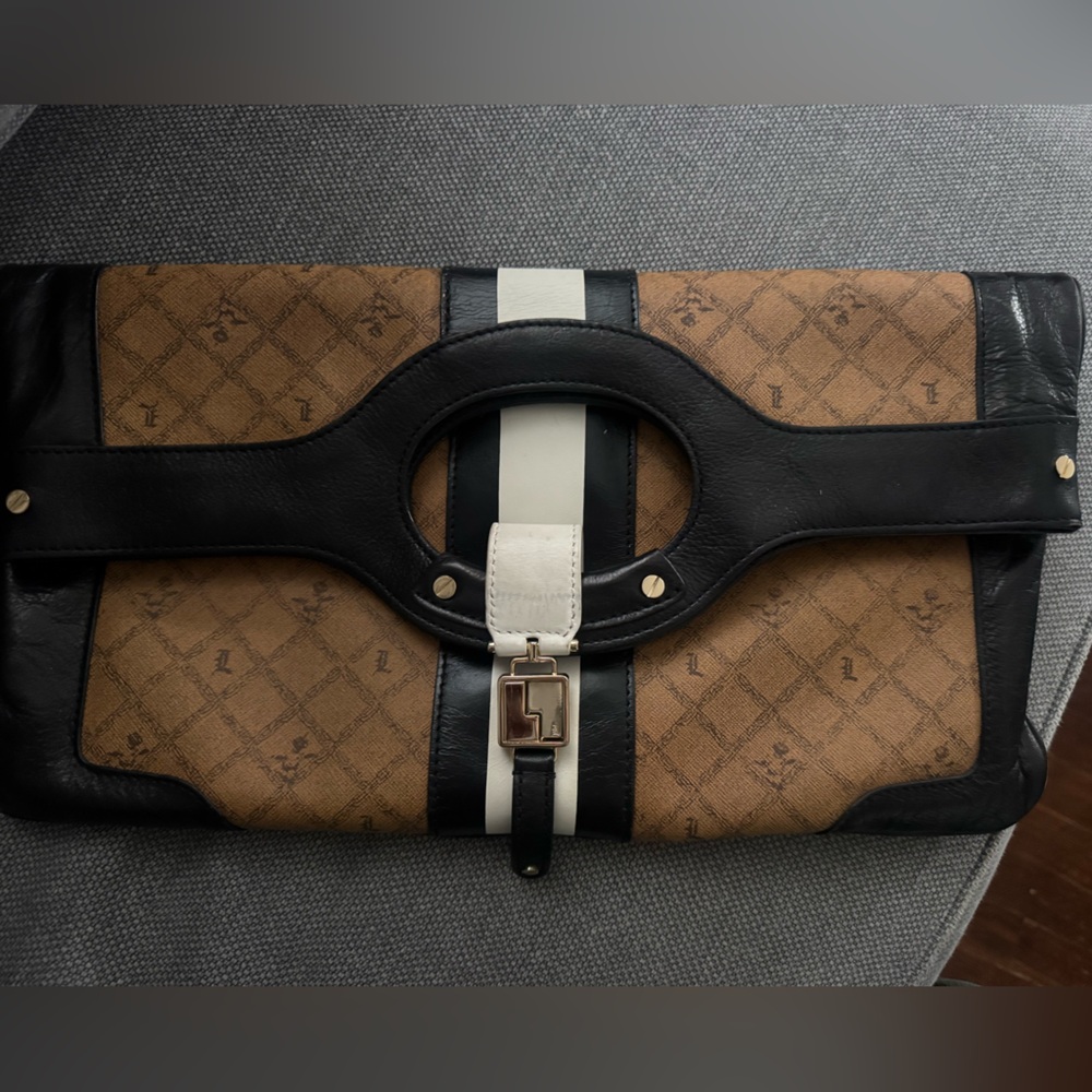 L.A.M.B. Black and Tan Clutch
